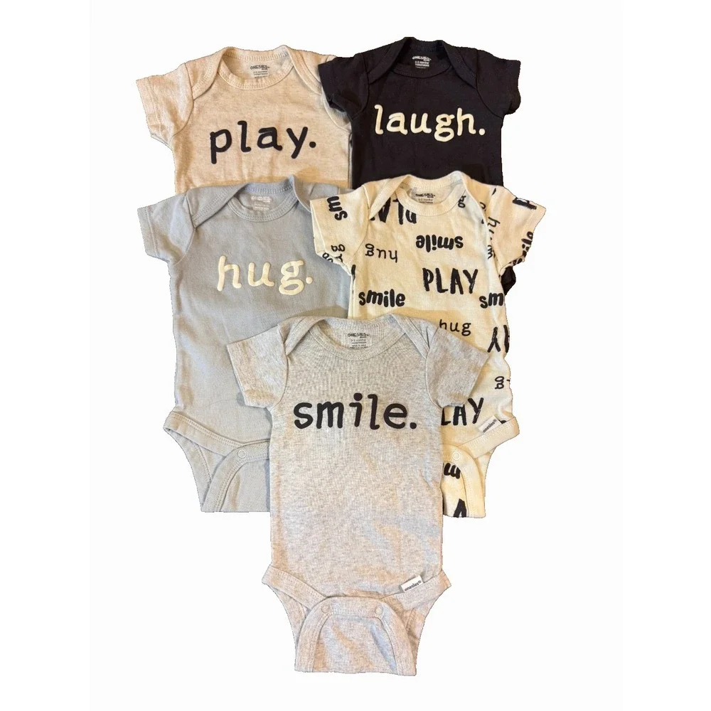 Onesies 0/3 Months Gerber Boy Girl Gender Neutral Bodysuits Tee Shirt Bundle Lot